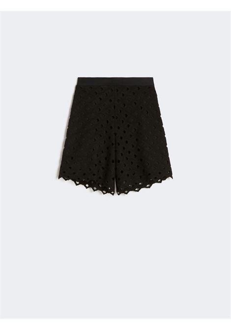 Bermuda in jersey macramé - Nero MAX MARA beachwear | BCHUGUALE002